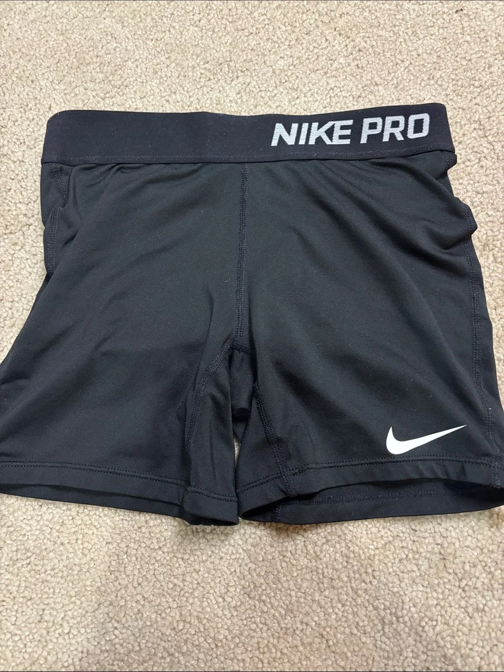 Nike Pros Compression Large Training Shorts with White Swoosh